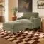 SOLACE+CO Addison Loveseat Footstool Bundle Velvet