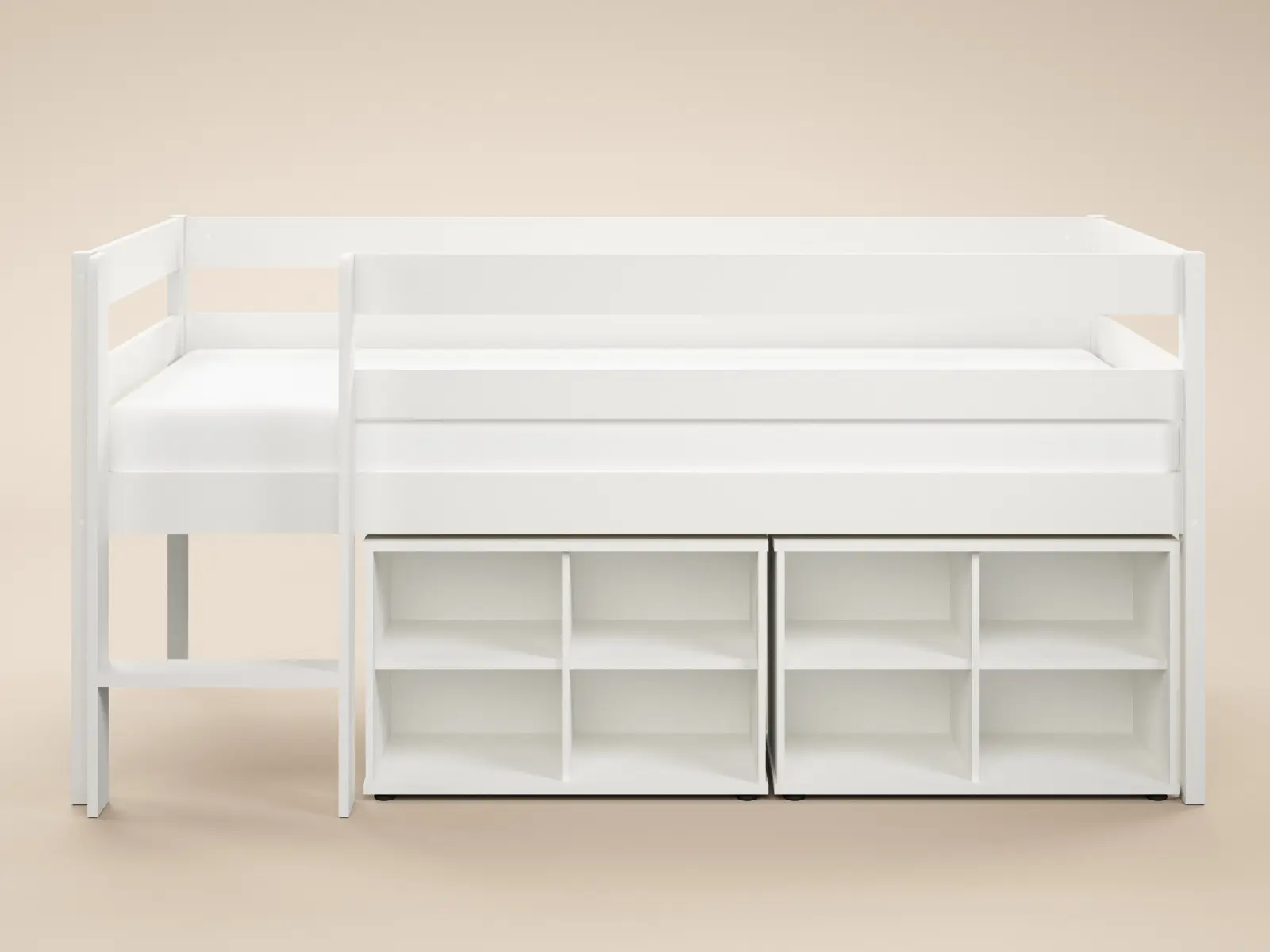 Dimensions diagram for Noomi Shorty Midsleeper Cube Unit Set (FSC-Certified)