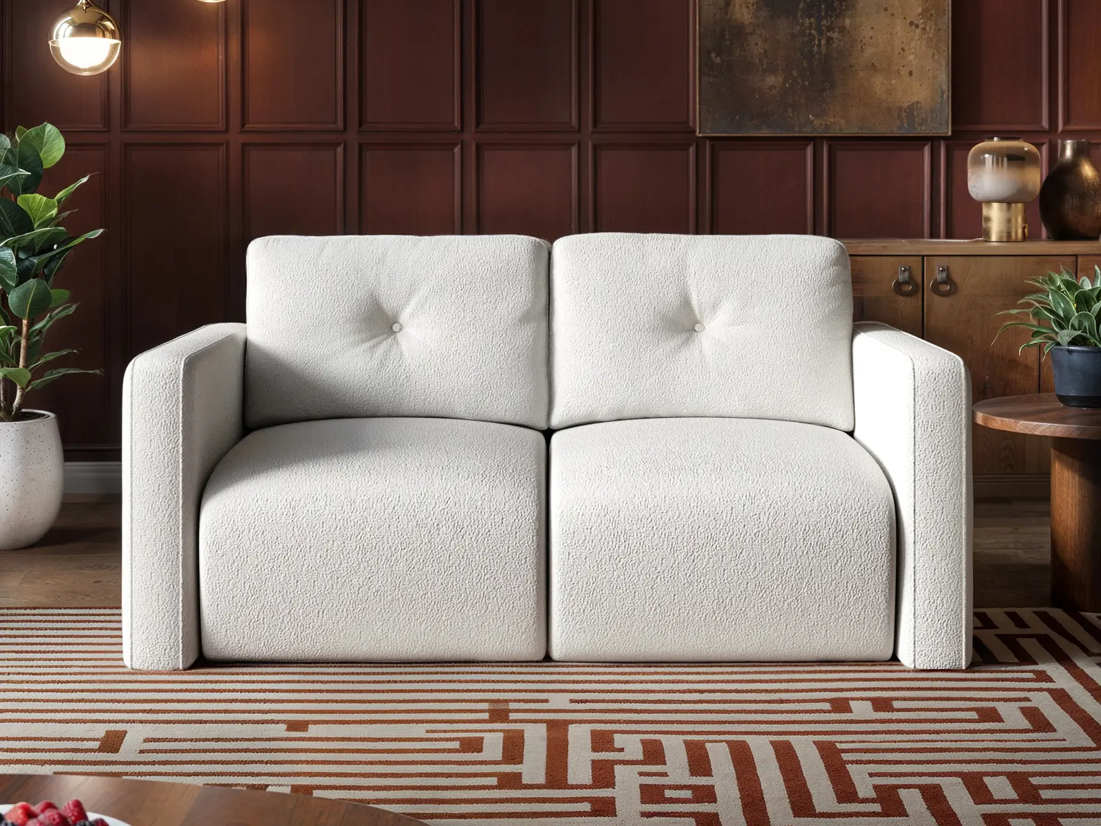 SOLACE+CO Wilfie 2 Seater Chenille Sofa 