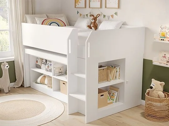 Flair Aiden Kids Cabin Bed with Desk & Storage