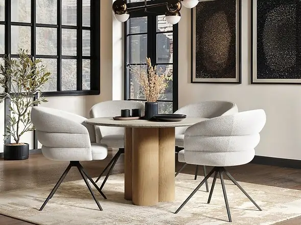 SOLACE+CO Deko Dining Table with Eira Chairs Set of 4