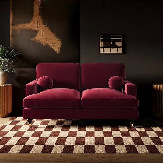 SOLACE+CO Addison 2 seater sofa with caster legs