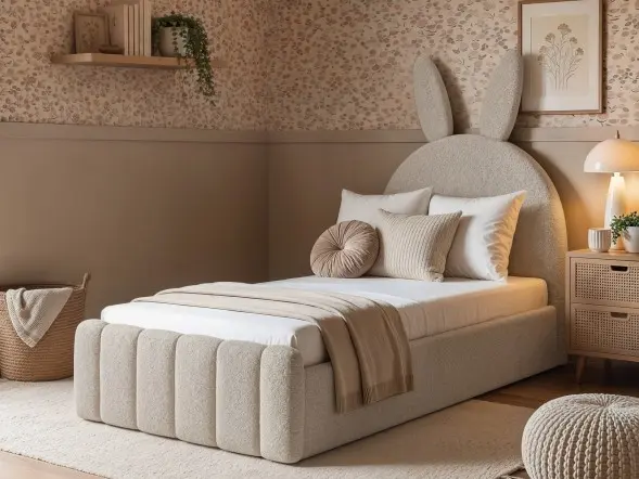 Flair Lapin Single Bed with Bunny Headboard and Drawer