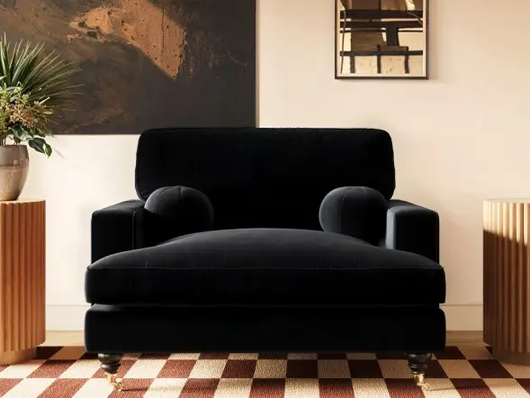 SOLACE+CO Addison Loveseat with Caster Legs