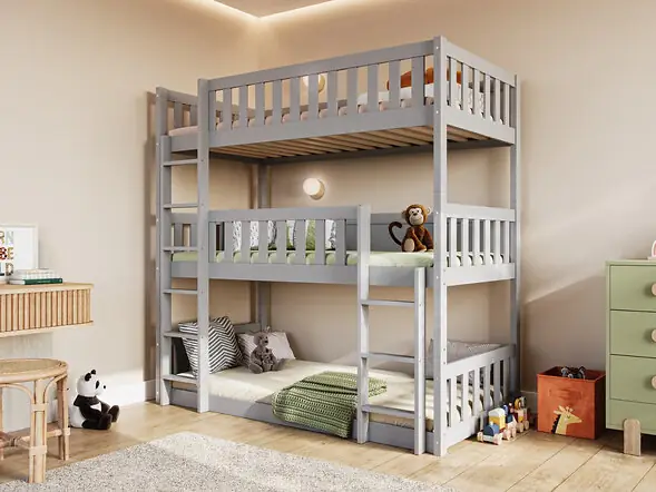 Flair Bea Triple High Wooden Bunk Bed