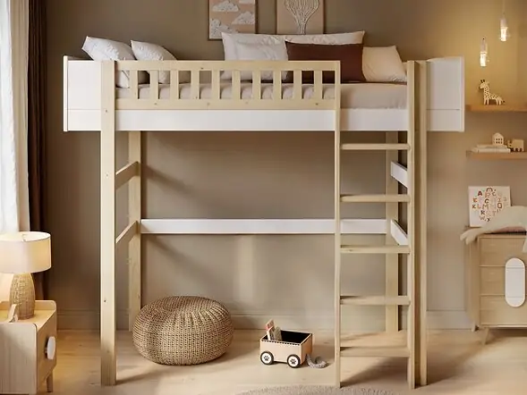 Noomi Kayla High Sleeper Bed White (FSC-Certified)