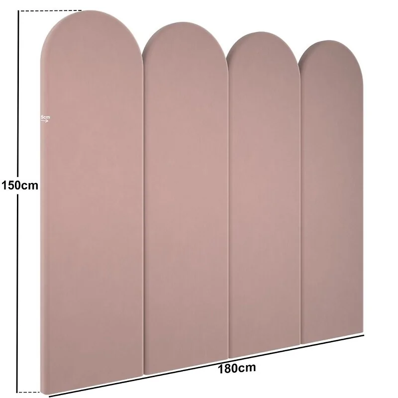 SOLACE+CO Cirrus Headboard Panels Kingsize Pink Velvet – view 9