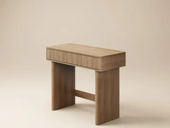 SOLACE+CO Velmor Ribbed Dressing Table Oak