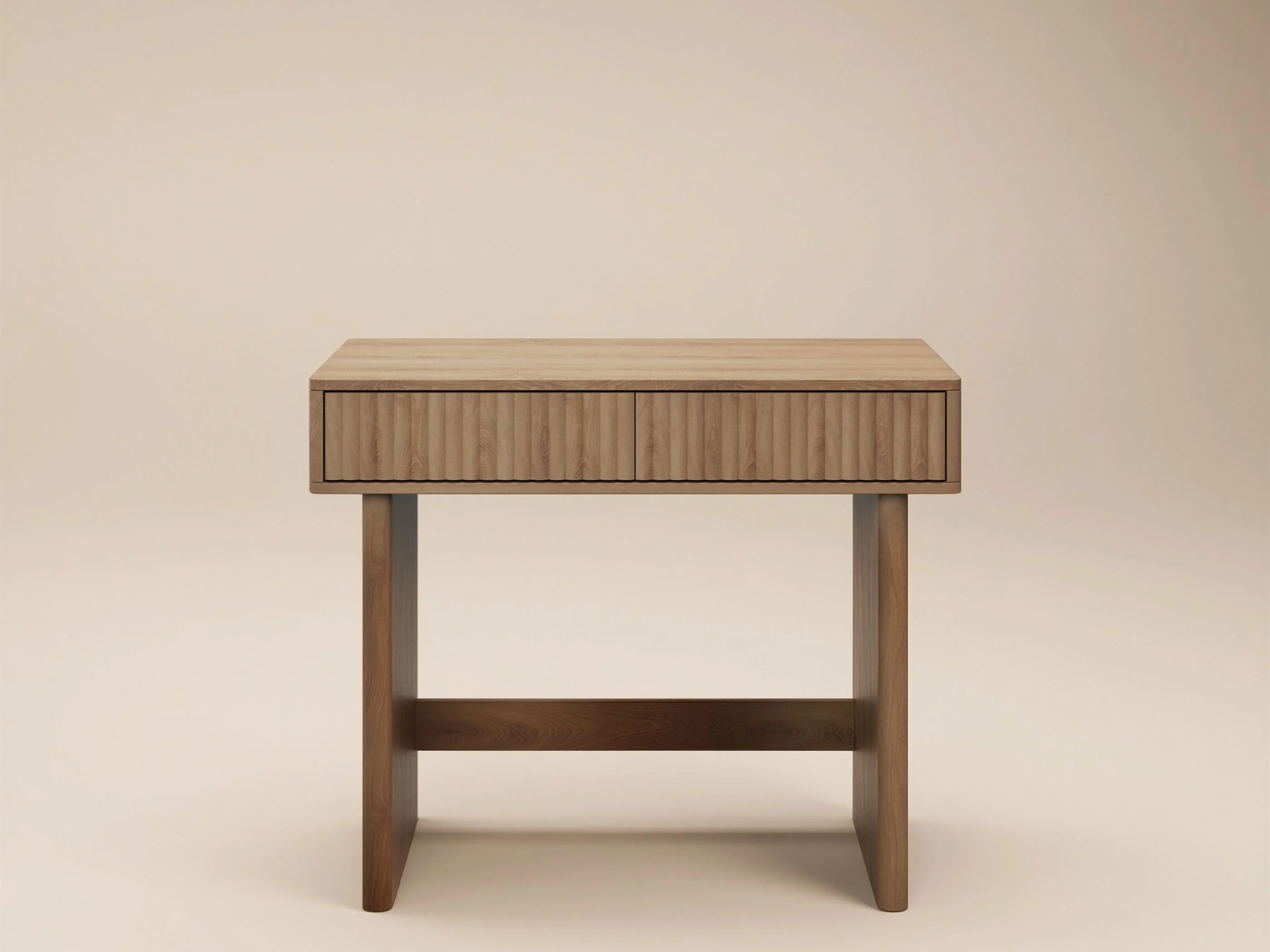 SOLACE+CO Velmor Ribbed Dressing Table Oak – view 8
