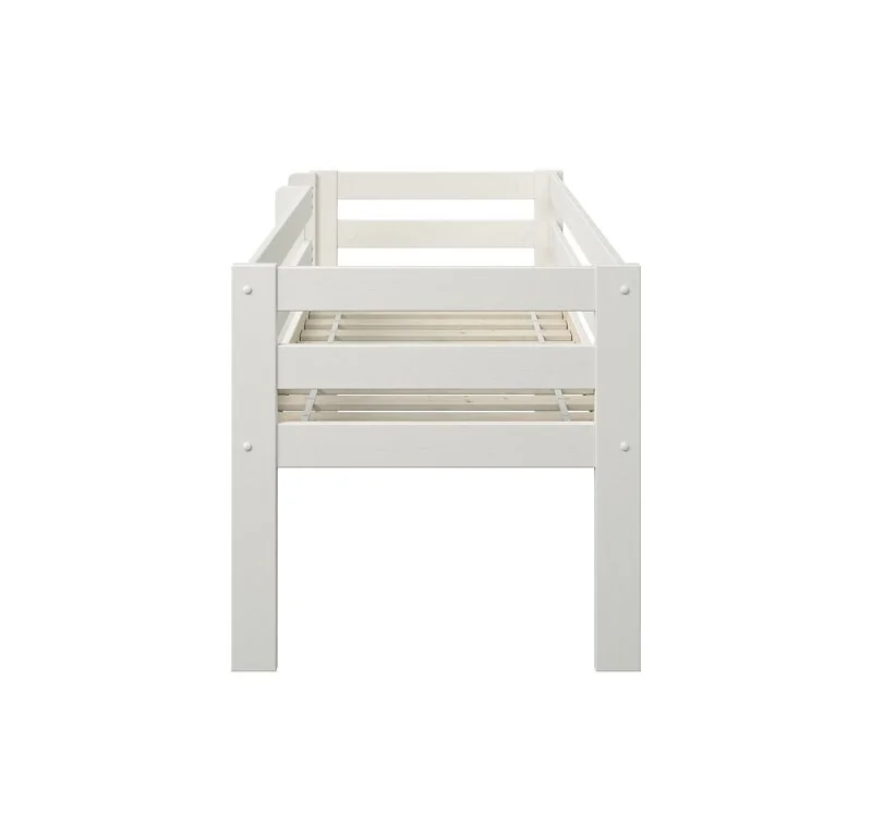 Noomi Solid Wood Shorty Mid Sleeper Bed With Crate Drawer Set White - White – view 9