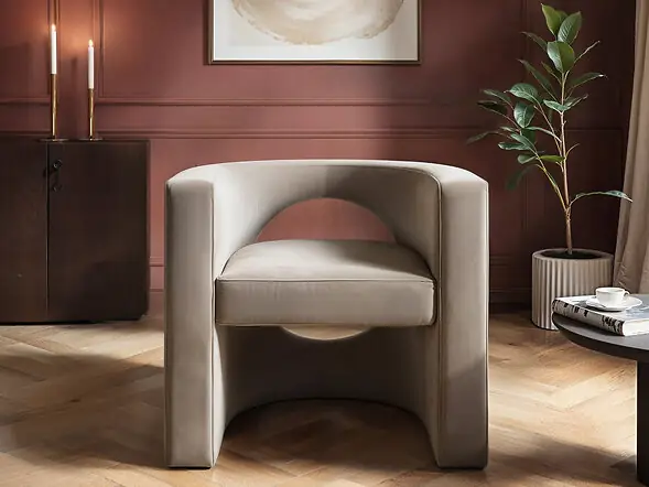 SOLACE+CO Leela Modern Velvet Accent Chair