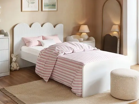 Flair Calista Ribbed Cloud Headboard Single Bed