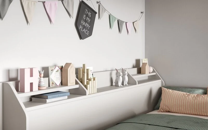 Flair Slick Staircase Triple Bunk Bed White