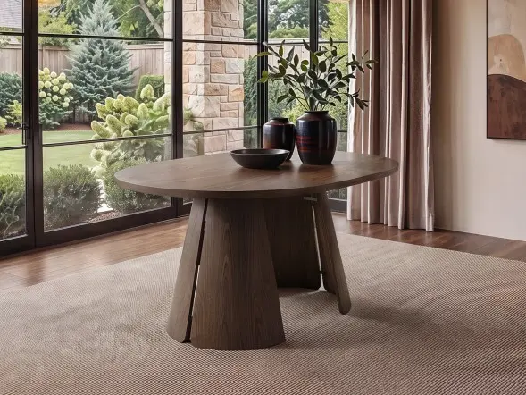 SOLACE+CO Ebony extendable dining table walnut