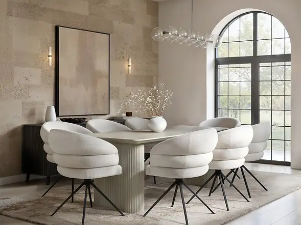 SOLACE+CO Zoya Dining Table with Eira Chairs Set