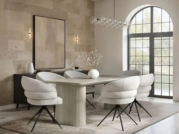 SOLACE+CO Zoya Dining Table with Eira Chairs Set