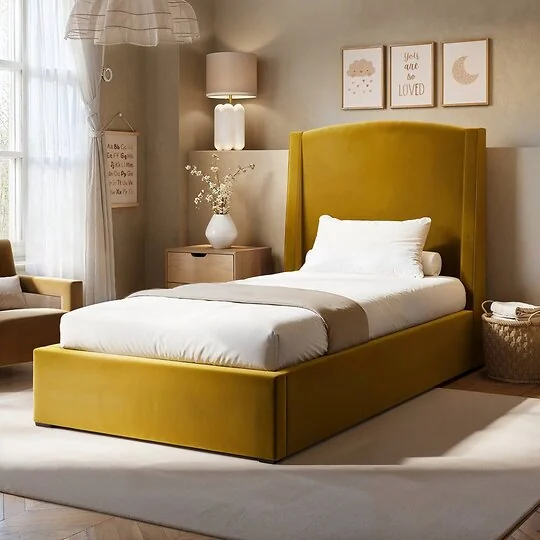 SOLACE+CO Blaine single winged ottoman bed