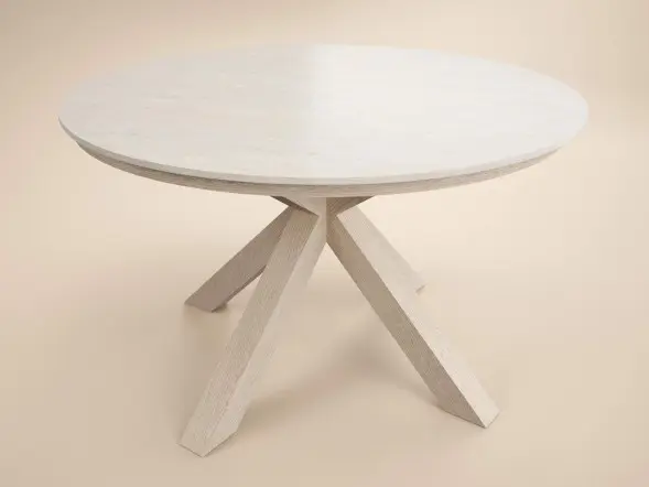 Solace+Co Florence round garden dining table with sintered stone top and four Louisa rope chairs