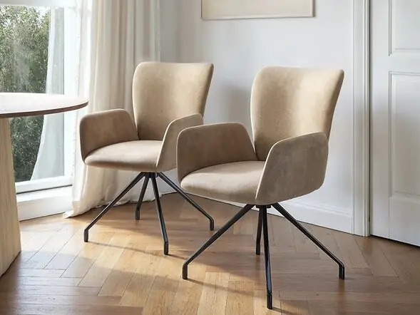 SOLACE+CO Elin Dining Table with Kora Chairs Set of 4