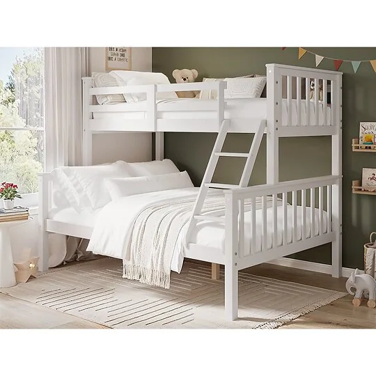 Flair Casey white triple bunk bed