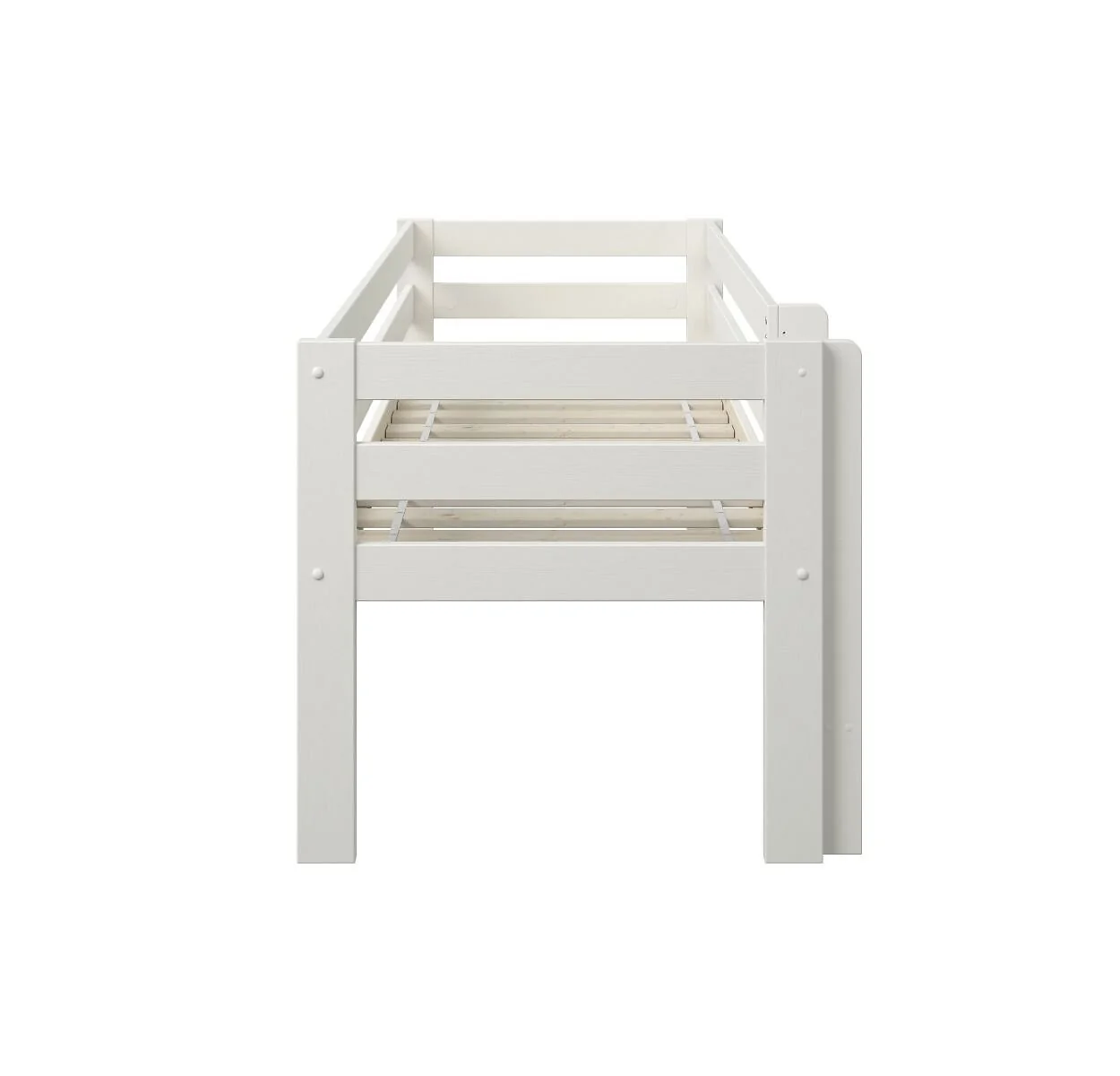 Noomi Solid Wood Shorty Mid Sleeper Bed With Crate Drawer Set White - White – view 8