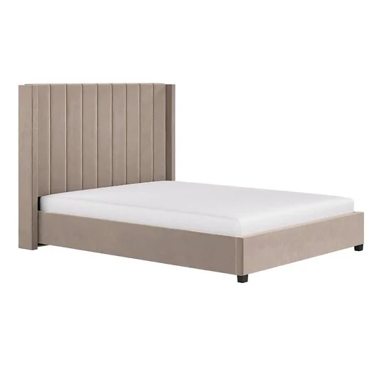 Flair Tiggy Ottoman Bed with Winged Headboard Beige Velvet