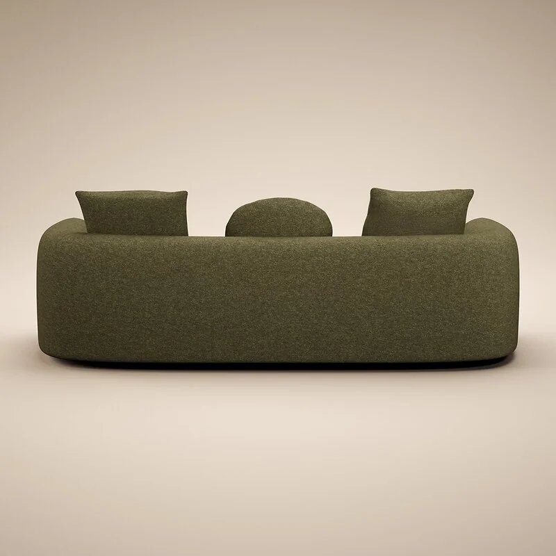 SOLACE+CO Cami 3 Seater Sofa Green Chenille image 5