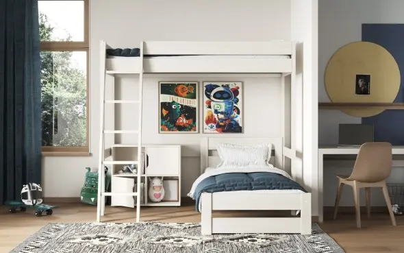 Noomi Tera High Sleeper With Small Double L Shaped Bed (FSC-Certified)
