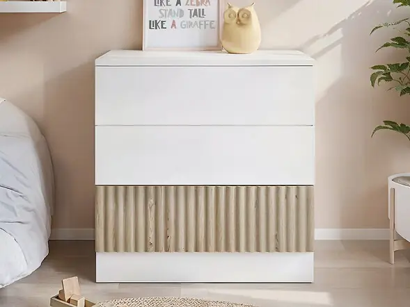 Flair Luca 3 Drawer Chest of Drawers White