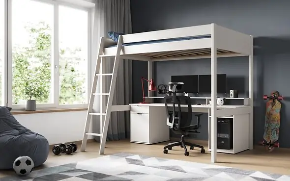 Noomi Tera Solid Wood Small Double Gaming High Sleeper (FSC-Certified)