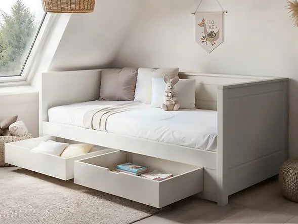Noomi Iris Daybed with Trundle White (FSC-Certified)