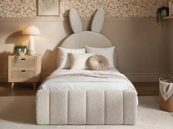 Flair Lapin Single Bed with Bunny Headboard and Drawer