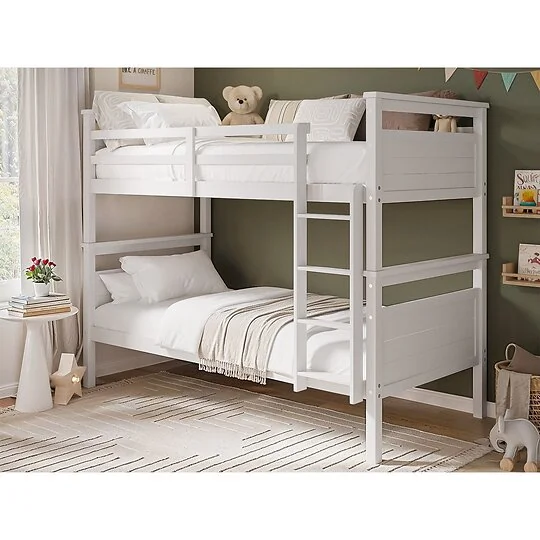 Flair Atlanta white solid pine bunk bed