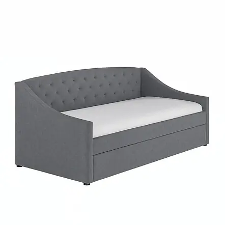 Flair Aurora Daybed with Trundle Grey Linen