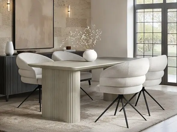 SOLACE+CO Zoya Dining Table with Eira Chairs Set