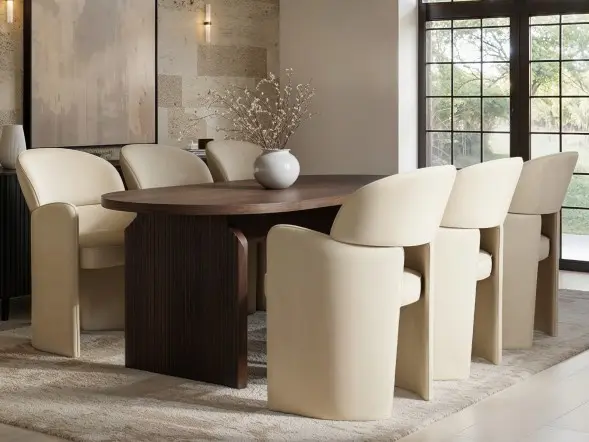 SOLACE+CO Varm & Estella Dining Table with Velvet Chairs