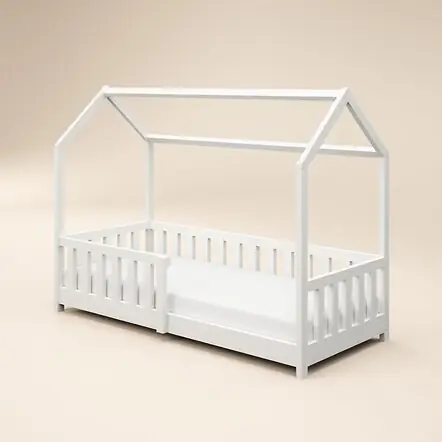 Flair Explorer Shorty Play House Floor Bed White Wooden