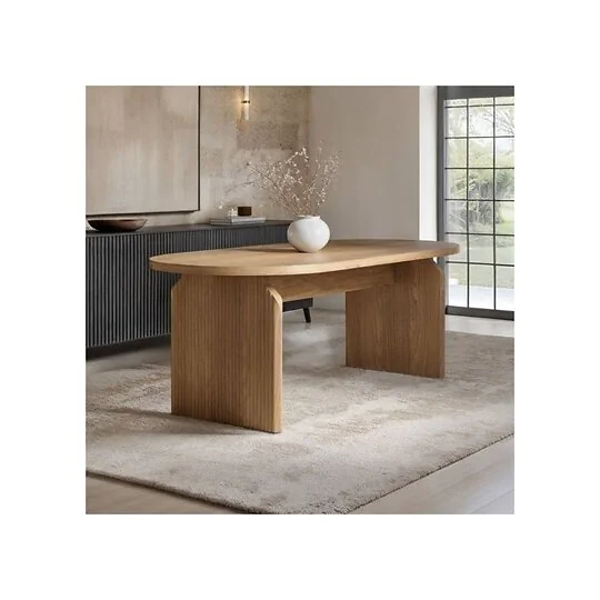 SOLACE+CO Varm ribbed oval dining table