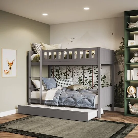 Flair Bea wooden bunk bed with trundle