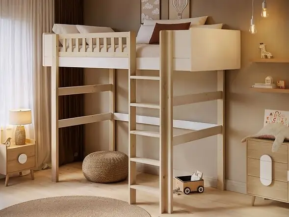 Noomi Kayla High Sleeper Bed White (FSC-Certified)