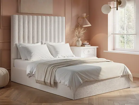 Flair Everley Boucle Ottoman Bed Cream