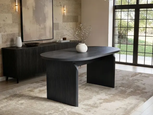 SOLACE+CO Varm & Cyra Dining Set with Table, Chenille Chairs & Bench