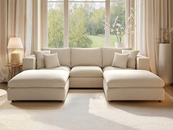 SOLACE+CO Asher U Shape Corner Sofa Bundle