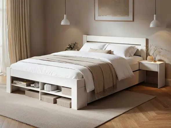 Noomi Pradis Storage Bed White (FSC-Certified)
