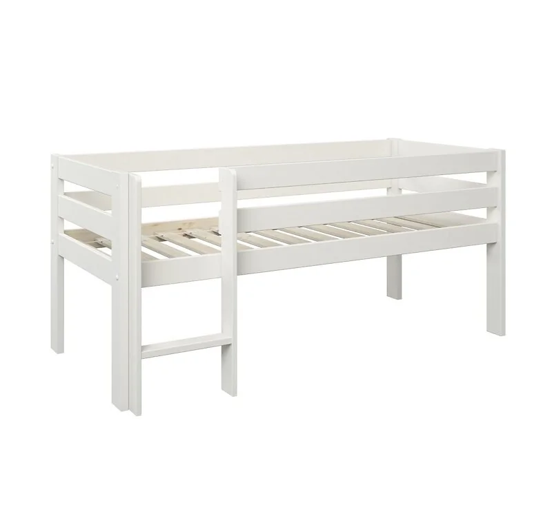 Noomi Solid Wood Shorty Mid Sleeper Bed With Crate Drawer Set White - White – view 5
