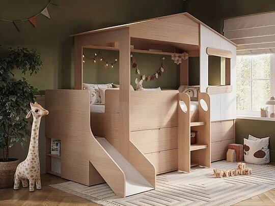 Flair Dreamland house mid sleeper with slide and storage