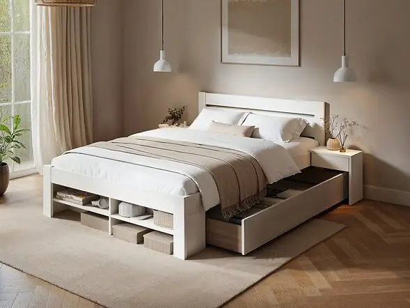 Noomi Pradis Storage Bed White (FSC-Certified)