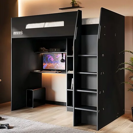 Recoil Summit Gaming High Sleeper with Wardrobe