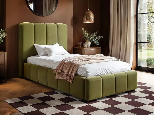 SOLACE+CO Emilie Single Ribbed Ottoman Bed