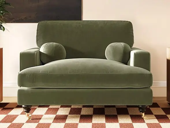 SOLACE+CO Addison Loveseat with Caster Legs